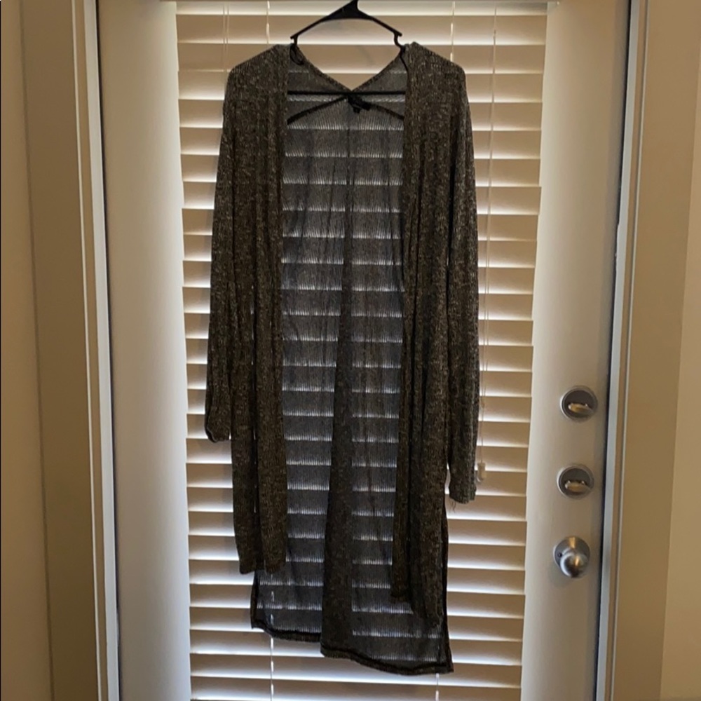 Grayish black duster cardigan